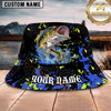 Maxcorners Fishing Black Neon Splash Personalized 3D Bucket Hat (12 Fish Species)