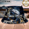 Maxcorners Fishing Tribal Splash Lure Personalized 3D Bucket Hat (12 Fish Species)
