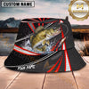 Maxcorners Fishing Red Black Lure Stripe Personalized 3D Bucket Hat (12 Fish Species)