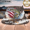 Maxcorners Fishing Camo Splash Lure Personalized 3D Bucket Hat (12 Fish Species)
