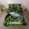 Maxcorners Fishing Green Water Splash Personalized Name Unisex 3D Bedding Set