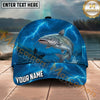Maxcorners Fishing Storm Lightning Trophy Catch Personalized Name 3D Cap (12 Fish Species)
