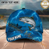 Maxcorners Fishing Storm Lightning Trophy Catch Personalized Name 3D Cap (12 Fish Species)