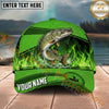 Maxcorners Fishing Neon Flame Scale Splash Personalized Name 3D Cap (12 Fish Species)