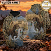 Maxcorners Waterfowl Retrieval Scene Duck Hunting Personalized Name 3D Hoodie (8 Hunting Dog Options)