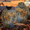 Maxcorners Waterfowl Retrieval Scene Duck Hunting Personalized Name 3D Hoodie (8 Hunting Dog Options)