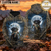 Maxcorners Moonlit Retriever Duck Hunting Personalized Name 3D Hoodie (8 Hunting Dog Options)