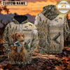 Maxcorners Natural Reed Grass Duck Hunting Personalized Name 3D Hoodie (8 Hunting Dog Options)