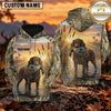 Maxcorners Golden Sunset Retriever Duck Hunting Personalized Name 3D Hoodie (8 Hunting Dog Options)