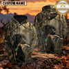 Maxcorners Dark Woodland Retriever Duck Hunting Personalized Name 3D Hoodie (8 Hunting Dog Options)