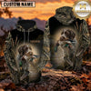 Maxcorners Dark Forest Retriever Duck Hunting Personalized Name 3D Hoodie (8 Hunting Dog Options)