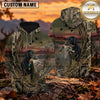 Maxcorners Sunset Marshland Camouflage Duck Hunting Personalized Name 3D Hoodie (8 Hunting Dog Options)