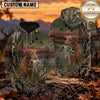 Maxcorners Sunset Marshland Camouflage Duck Hunting Personalized Name 3D Hoodie (8 Hunting Dog Options)