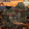 Maxcorners Sunset Marshland Camouflage Duck Hunting Personalized Name 3D Hoodie (8 Hunting Dog Options)