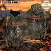 Maxcorners Sunset Marshland Camouflage Duck Hunting Personalized Name 3D Hoodie (8 Hunting Dog Options)