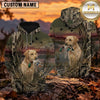 Maxcorners Sunset Marshland Camouflage Duck Hunting Personalized Name 3D Hoodie (8 Hunting Dog Options)