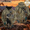 Maxcorners Flying Ducks Reed Camouflage Duck Hunting Personalized Name 3D Hoodie (8 Hunting Dog Options)