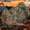 Maxcorners Flying Ducks Reed Camouflage Duck Hunting Personalized Name 3D Hoodie (8 Hunting Dog Options)
