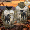 Maxcorners Misty Wetland Retriever Duck Hunting Personalized Name 3D Hoodie (8 Hunting Dog Options)