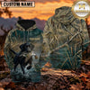 Maxcorners Deep Water Retriever Duck Hunting Personalized Name 3D Hoodie (8 Hunting Dog Options)