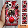 Maxcorners Bowling Phone Case Fierce Bear Fangs Electric Lightning Strikes Camo Camouflage Ball Pins Personalized Name Multi Options Cover (7 Colors)