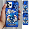 Maxcorners Bowling Phone Case Cool Ball Character Sunglasses Holding Beer Glass Pins Splash Brick Wall Personalized Name Multi Options Cover (7 Colors)