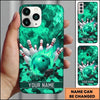 Maxcorners Bowling Phone Case Fiery Blaze Ball Pins Strike Floating Coal Rocks Camo Pattern Personalized Name Multi Options Cover (7 Colors)