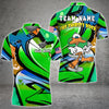 Maxcorners Billiards Never Give Up Multicolor Options Personalized Name, Team Name 3D Shirt KH