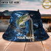 Maxcorners Fishing Blue Smoke Lure Strike Personalized Name 3D Bucket Hat (12 Fish Species)