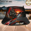 Maxcorners Fishing Skeleton Angler Sunset Strike Personalized Name 3D Bucket Hat (12 Fish Species)