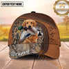 Maxcorners Duck Hunting Dog Pintail Retriever Marsh Camo Multiple Options Personalized Name Hunting Cap