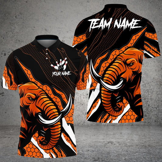 Maxcorners Bowling Shirt Angry Tiger Claw Slash Pattern Multicolor Options Personalized Name, Team Name 3D Shirt For Brittany