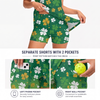 Maxcorners Pickleball Sleeveless Zipper Sports Dress Set Lucky Shamrock Clover Pattern
