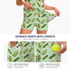 Maxcorners Pickleball Sleeveless Zipper Sports Dress Set Pickle Jar and Cucumber Print