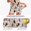 Maxcorners Pickleball Sleeveless Zipper Sports Dress Set Western Cowboy Horse Desert Print