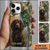 Maxcorners Camouflage Forest Portrait Duck Hunting Multiple Dog Breeds Personalized Name Phone Case