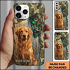 Maxcorners Camouflage Forest Portrait Duck Hunting Multiple Dog Breeds Personalized Name Phone Case