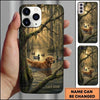 Maxcorners Misty Woodland Duck Pond Duck Hunting Multiple Dog Breeds Personalized Name Phone Case