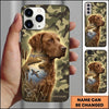 Maxcorners Camo Sunset Retriever Profile Duck Hunting Multiple Dog Breeds Personalized Name Phone Case
