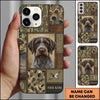 Maxcorners Rustic Hunting Patchwork Duck Hunting Multiple Dog Breeds Personalized Name Phone Case