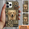 Maxcorners Rustic Hunting Patchwork Duck Hunting Multiple Dog Breeds Personalized Name Phone Case