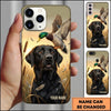 Maxcorners Flying Mallard Retriever Portrait Duck Hunting Multiple Dog Breeds Personalized Name Phone Case
