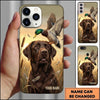 Maxcorners Flying Mallard Retriever Portrait Duck Hunting Multiple Dog Breeds Personalized Name Phone Case