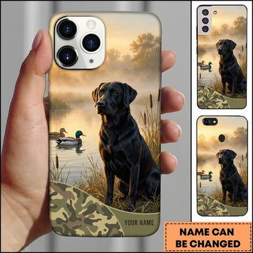 Maxcorners Lakeside Retriever Sunset Duck Hunting Multiple Dog Breeds Personalized Name Phone Case