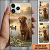 Maxcorners Lakeside Retriever Sunset Duck Hunting Multiple Dog Breeds Personalized Name Phone Case