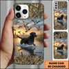 Maxcorners Sunset Waterfowl Retriever Duck Hunting Multiple Dog Breeds Personalized Name Phone Case