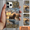 Maxcorners Sunset Waterfowl Retriever Duck Hunting Multiple Dog Breeds Personalized Name Phone Case