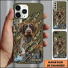 Maxcorners Realtree Inspired Retriever Portrait Duck Hunting Multiple Dog Breeds Personalized Name Phone Case