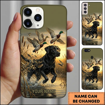 Maxcorners Action Retriever Duck Chase Duck Hunting Multiple Dog Breeds Personalized Name Phone Case