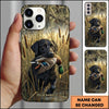 Maxcorners Woodland Mallard Retrieval Duck Hunting Multiple Dog Breeds Personalized Name Phone Case